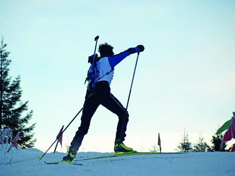 Unterwegs auf der Schömberger Biathlonanlage